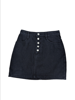 Brandy Melville John Galt Black Mini Skirt Denim Jean Size Small